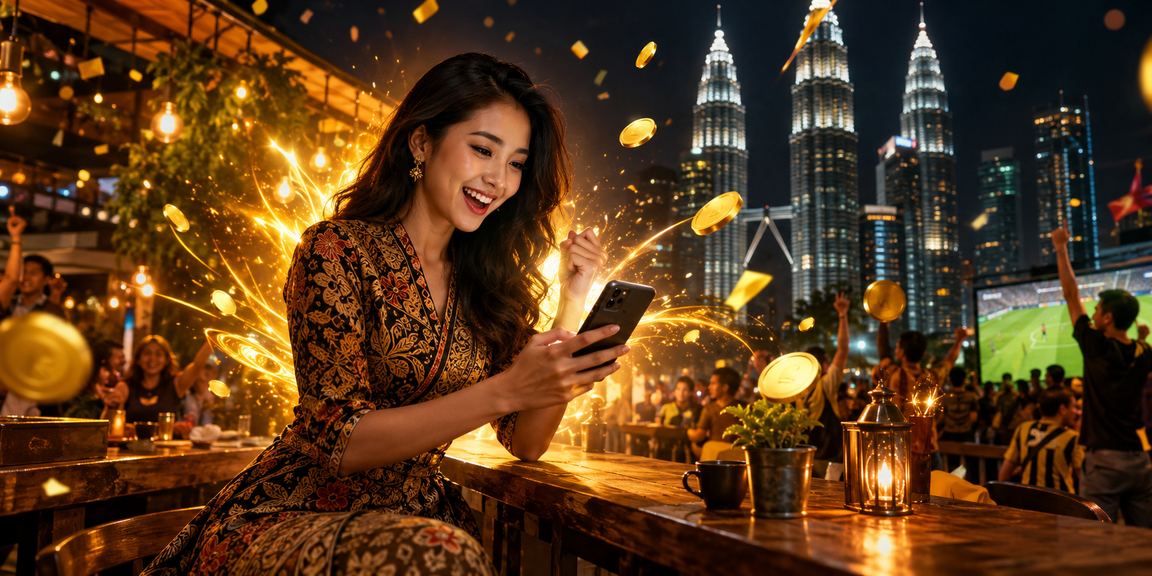 Pengguna acv40 mengikuti perlawanan langsung melalui telefon di Kuala Lumpur dengan corak batik